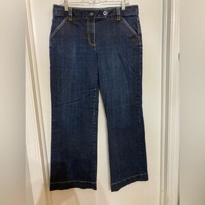 Ann Taylor wide leg trouser jean, size 12